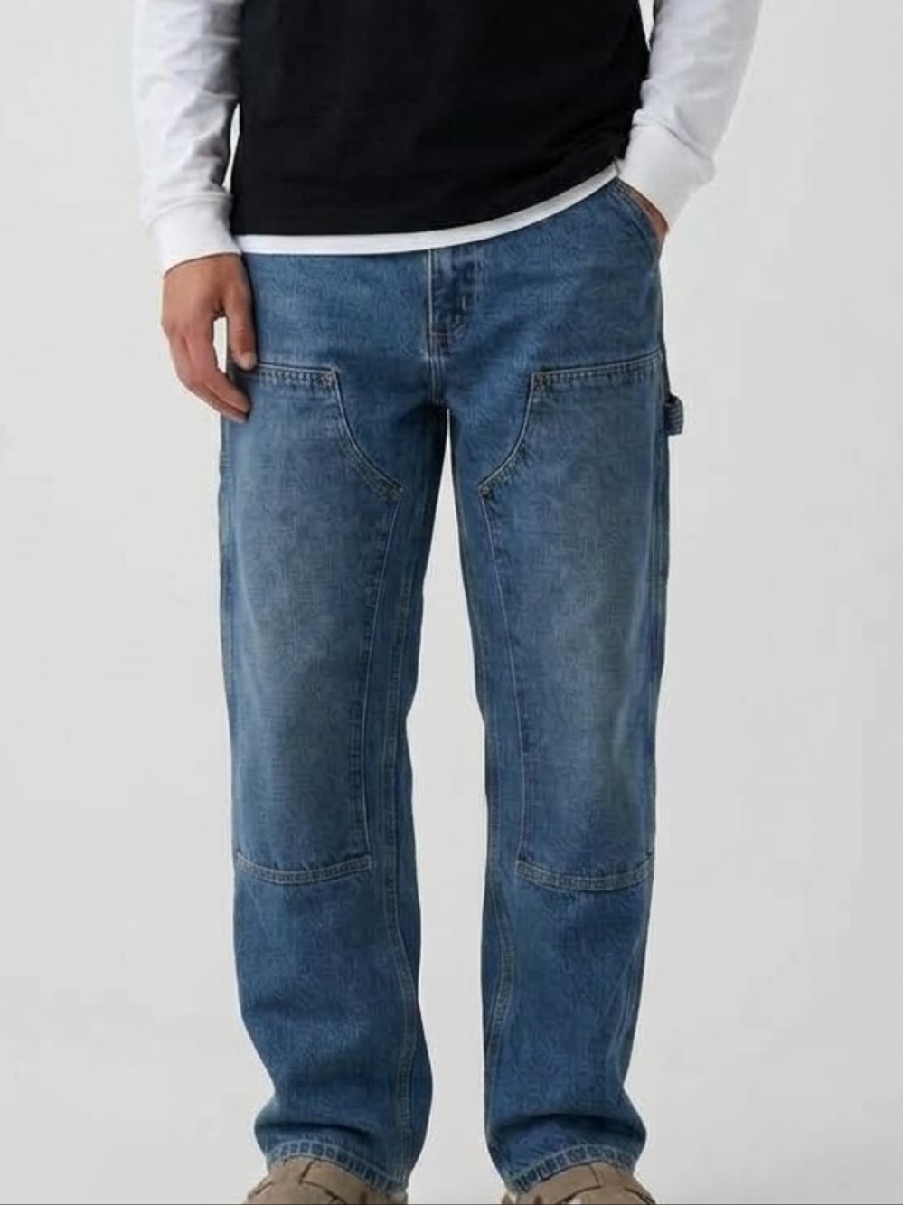 Carhartt Dungaree Fit Carpenter Jeans Blue Waist 34 Like New 2009 Y2K